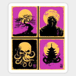 Cthulhu Ukiyo-e - Japanese Lovecraftian Horror Magnet